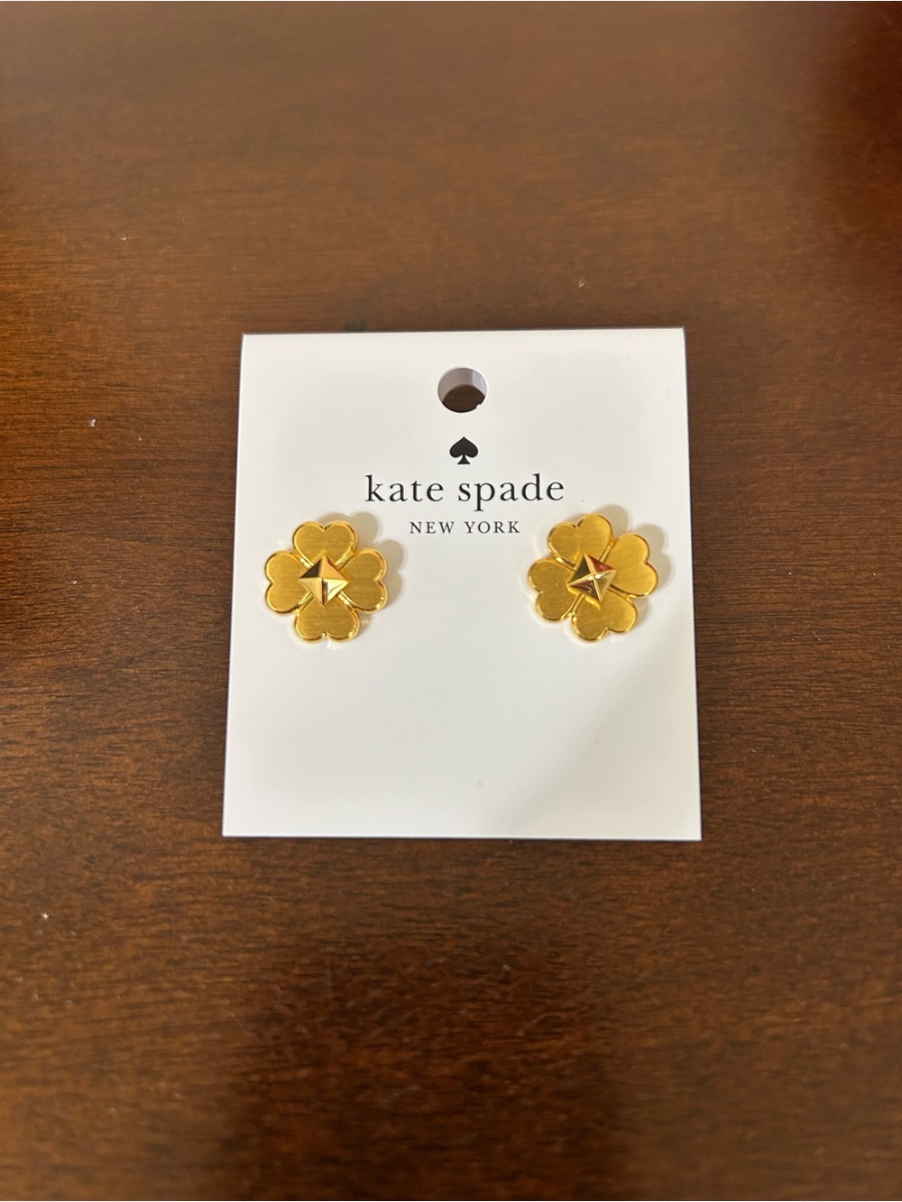 kate spade gold Spades & Studs Stud Earrings MSRP $79